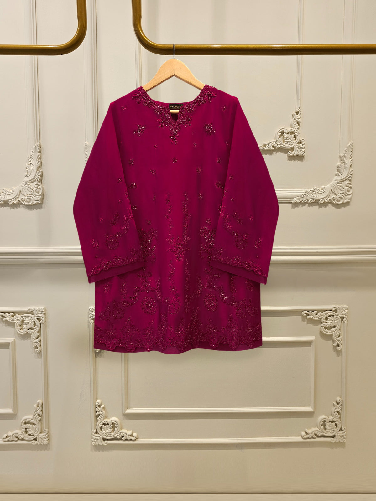 2 Piece- Pure Sheesha Silk Embroidered Suit S115622 Main image