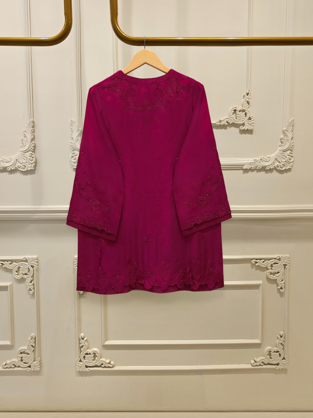 2 Piece- Pure Sheesha Silk Embroidered Suit S115622