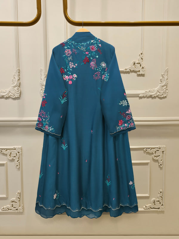 3 Piece - Embroidered Khaddi Silk Suit WS00417