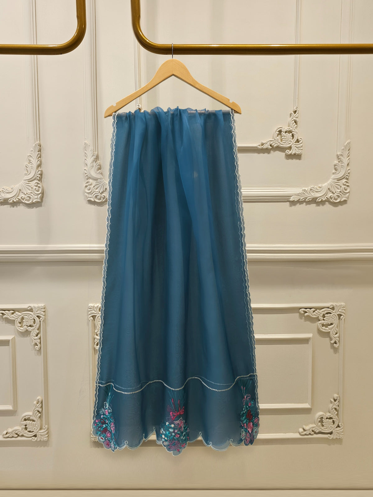 3 Piece - Embroidered Khaddi Silk Suit WS00417