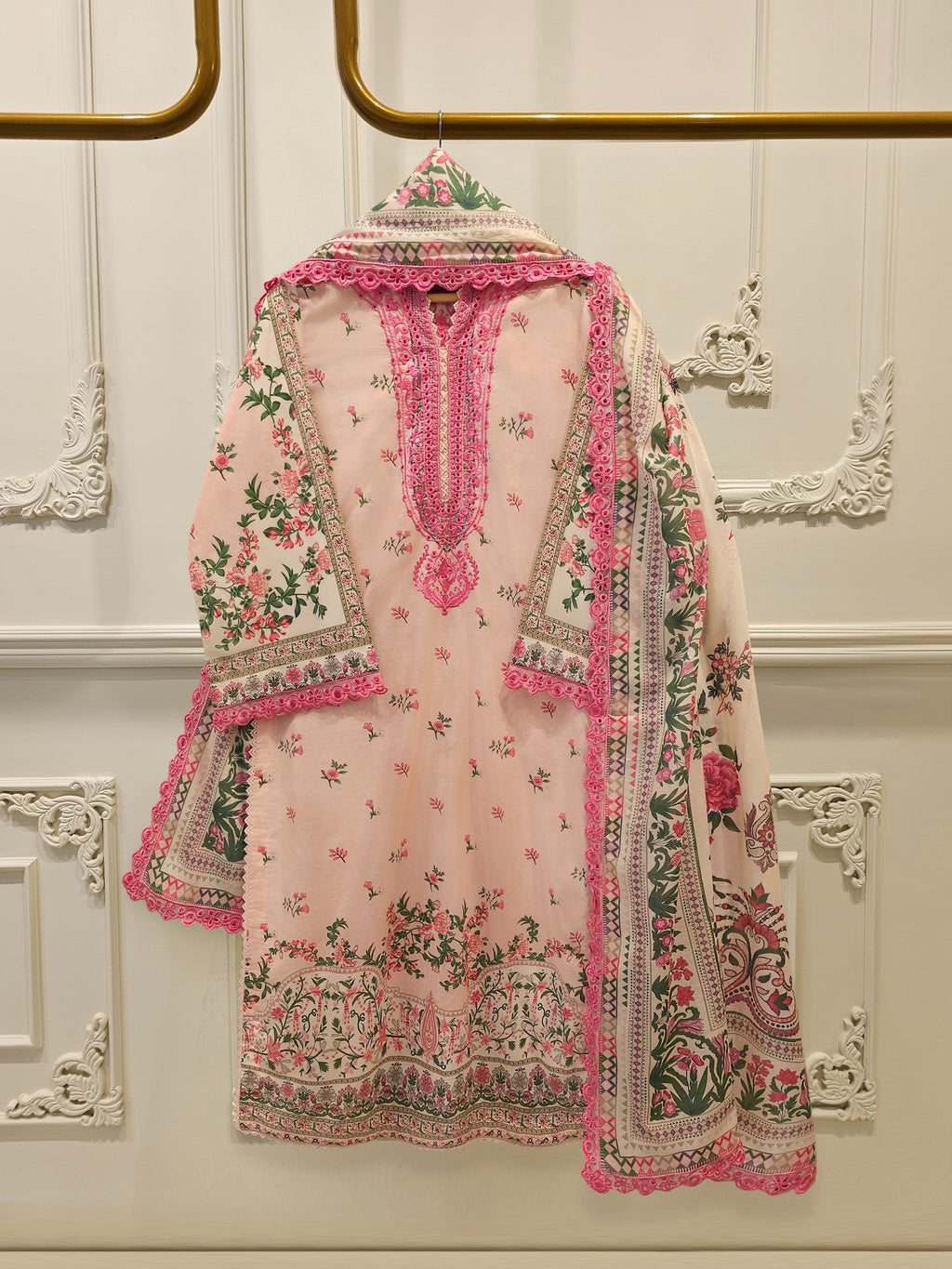 2 Piece - Digital printed Cambric Suit S115586