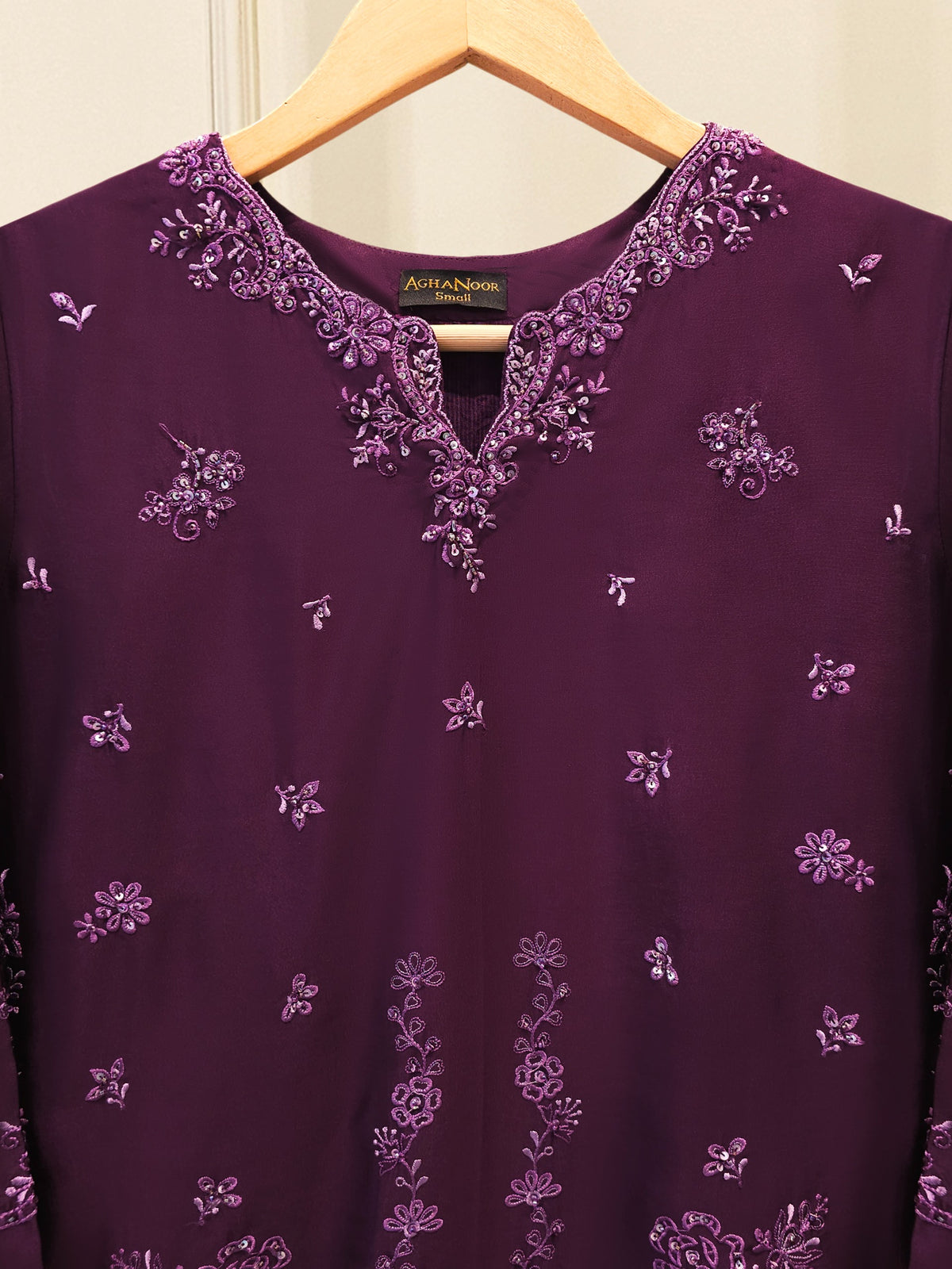 2 Piece- Pure Sheesha Silk Embroidered Suit S115659