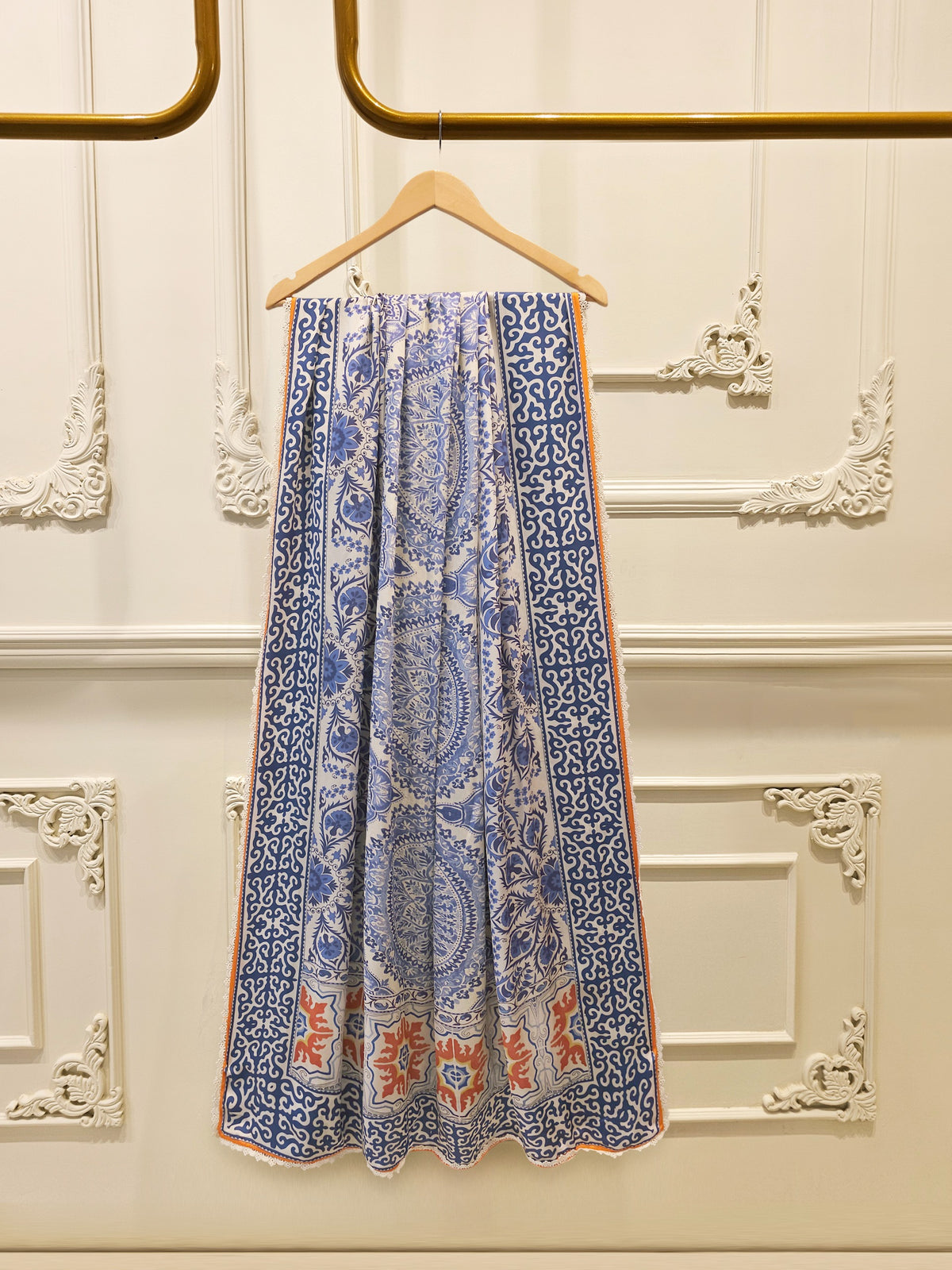 3 Piece- Pure Korean Silk Embroidered Suit S115699