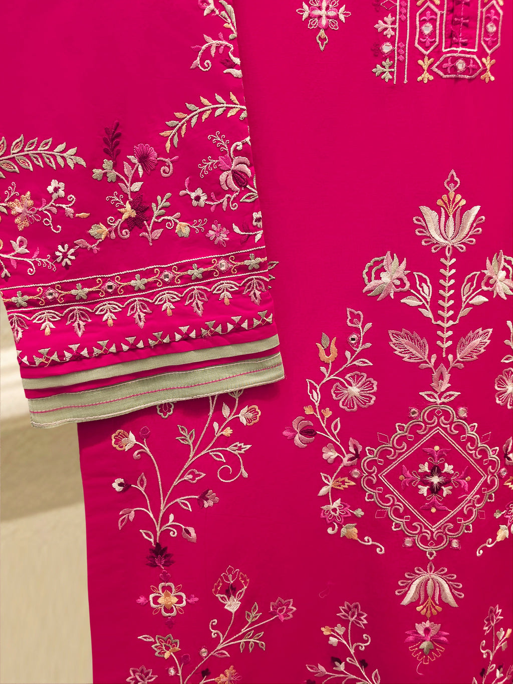 2 Piece - Embroidered Cambric Suit S115684