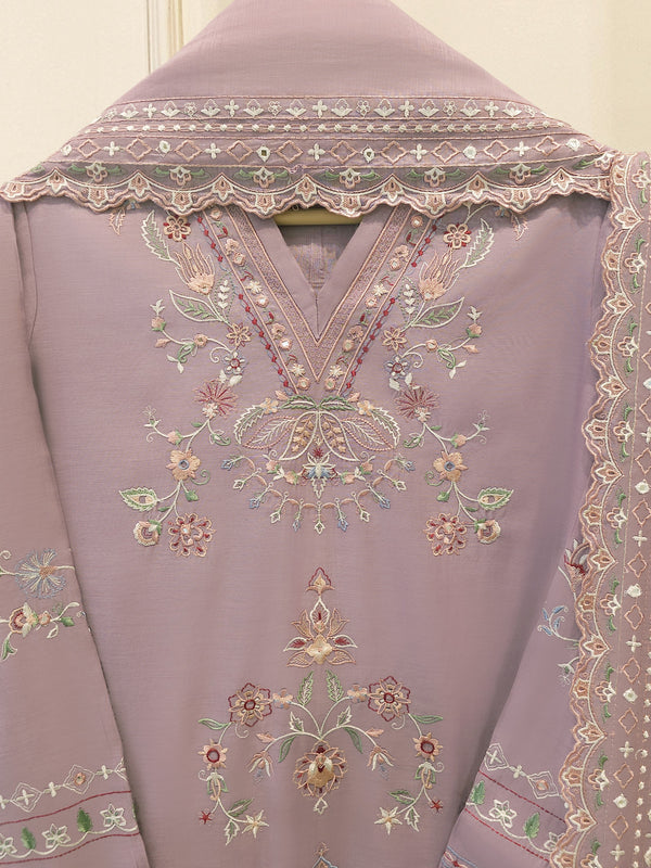 3 Piece - Embroidered Kora Silk Suit S115690