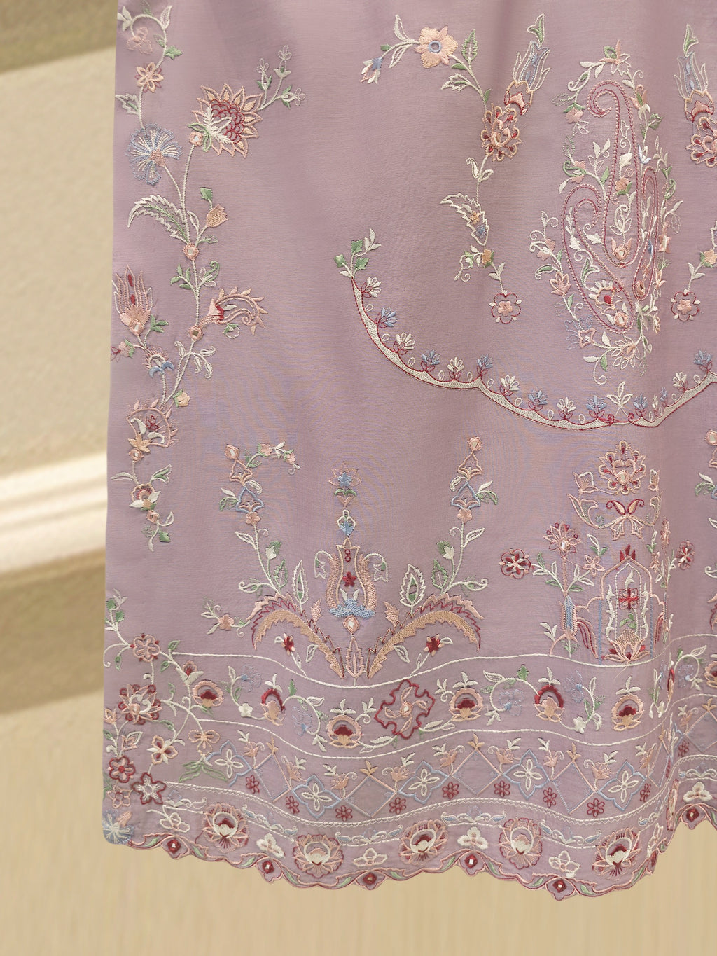 3 Piece - Embroidered Kora Silk Suit S115690