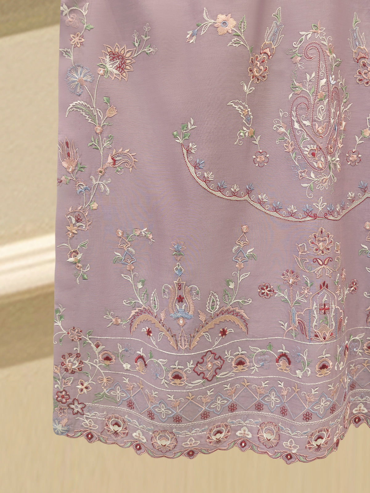3 Piece - Embroidered Kora Silk Suit S115690