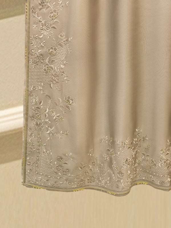 3 Piece- Pure  Sheesha Silk Embroidered Suit S115702
