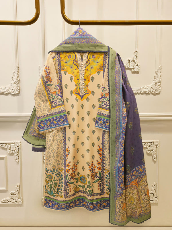 2 Piece - Digital printed Cambric Suit S115693
