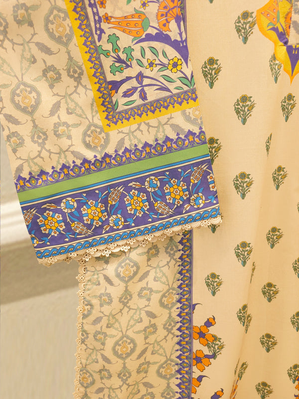 2 Piece - Digital printed Cambric Suit S115693