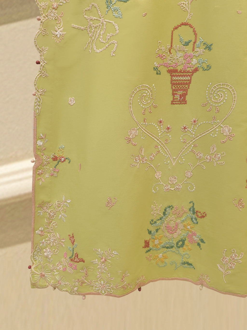 2 Piece - Embroidered Cambric Suit S115696