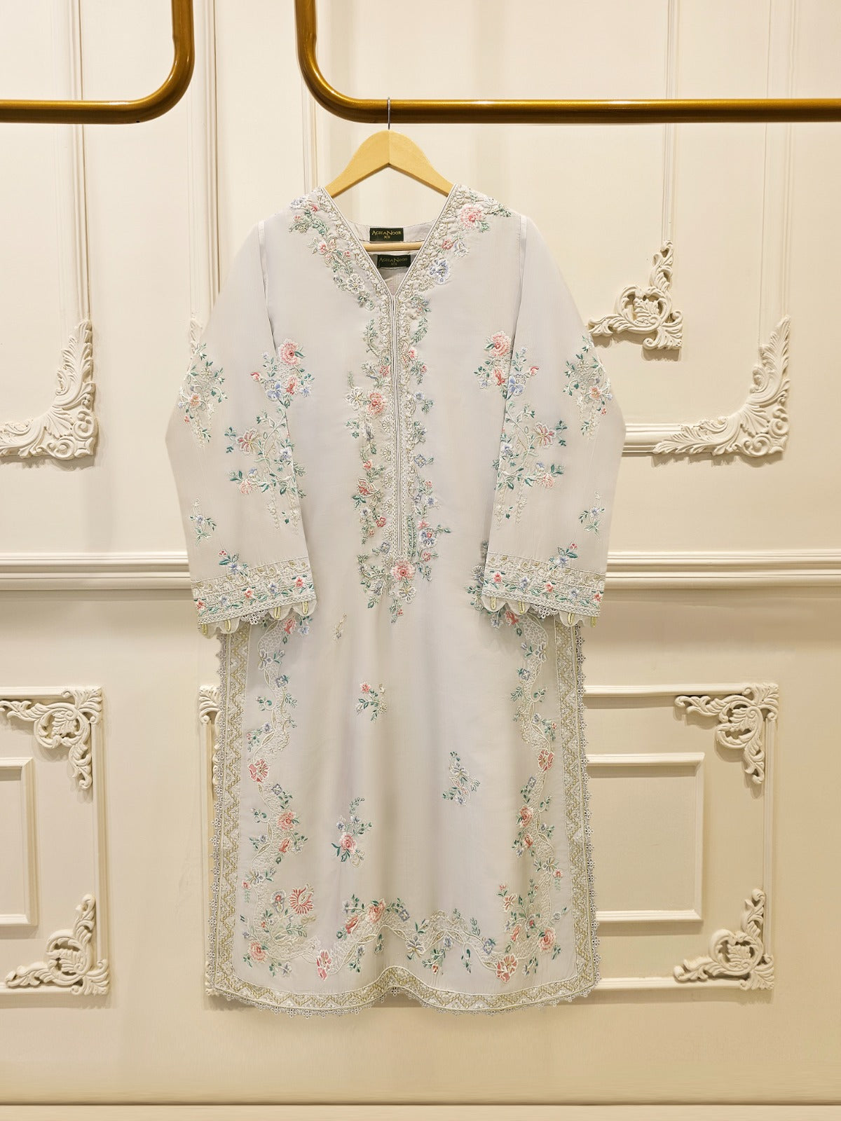 2 Piece- Pure Sheesha Silk Embroidered Suit S115708 Main image