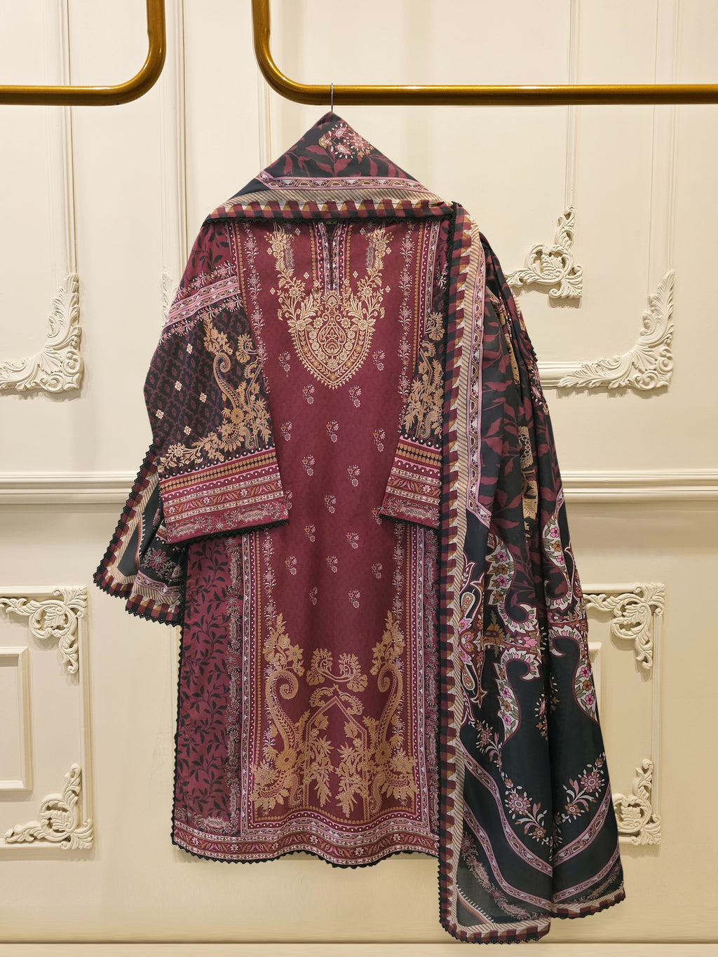 2 Piece - Digital printed Cambric Suit S115691