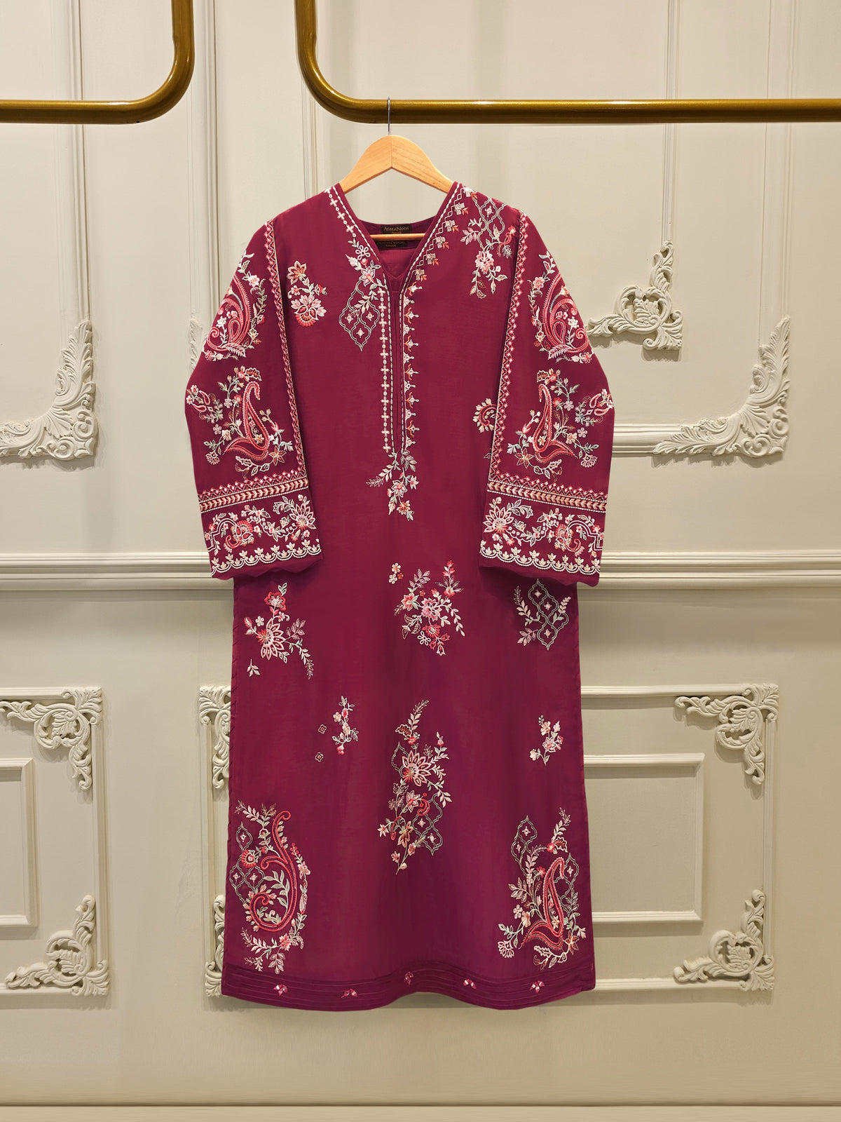 Pure Embroidered Kora Cotton Shirt S114852 Main image