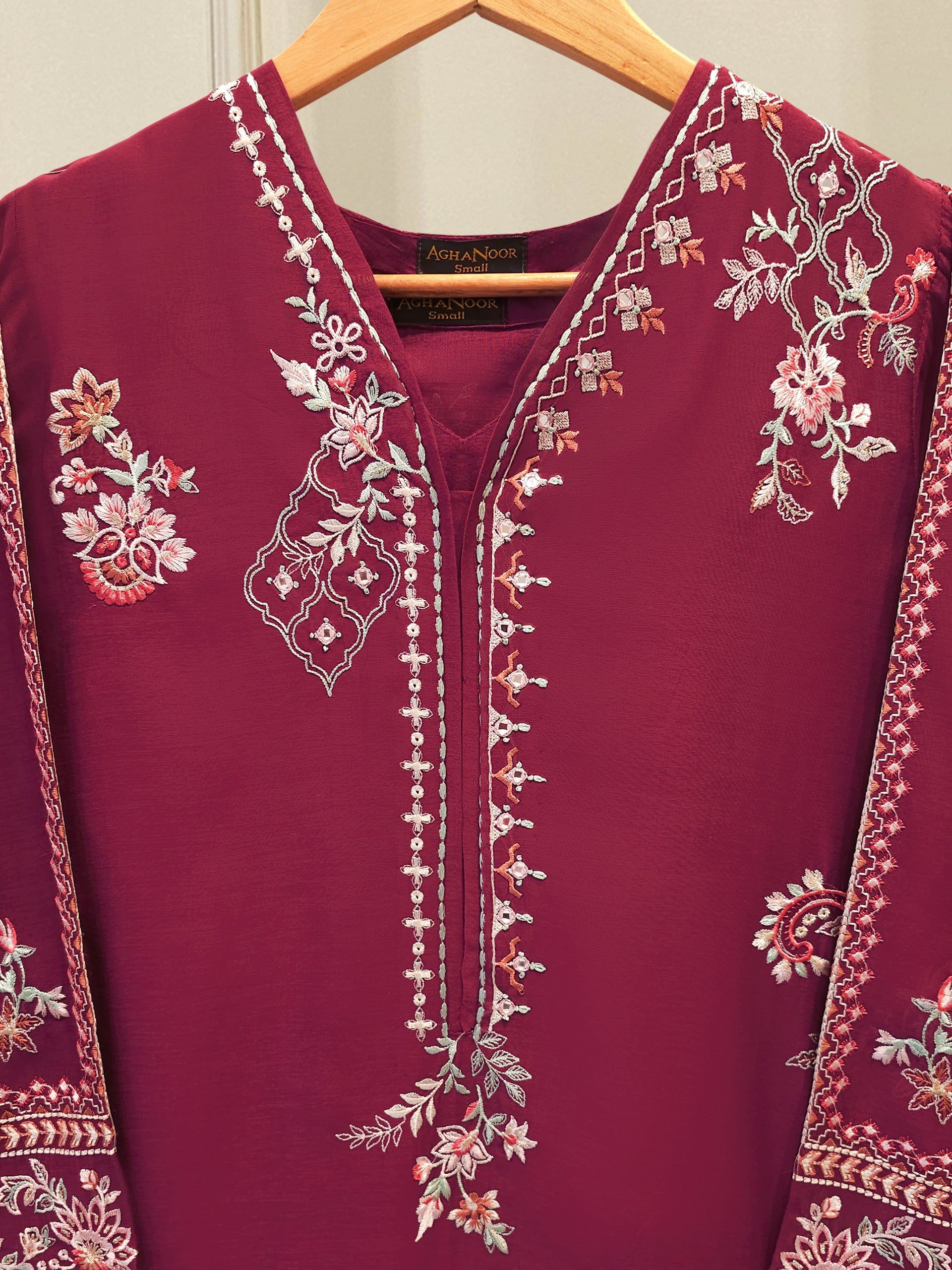 Pure Embroidered Kora Cotton Shirt S114852 Secondary image