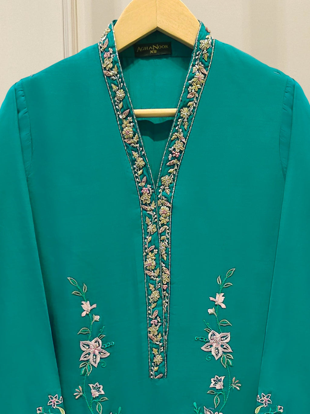 Pure Khaddi Silk Embroidered Shirt S115096
