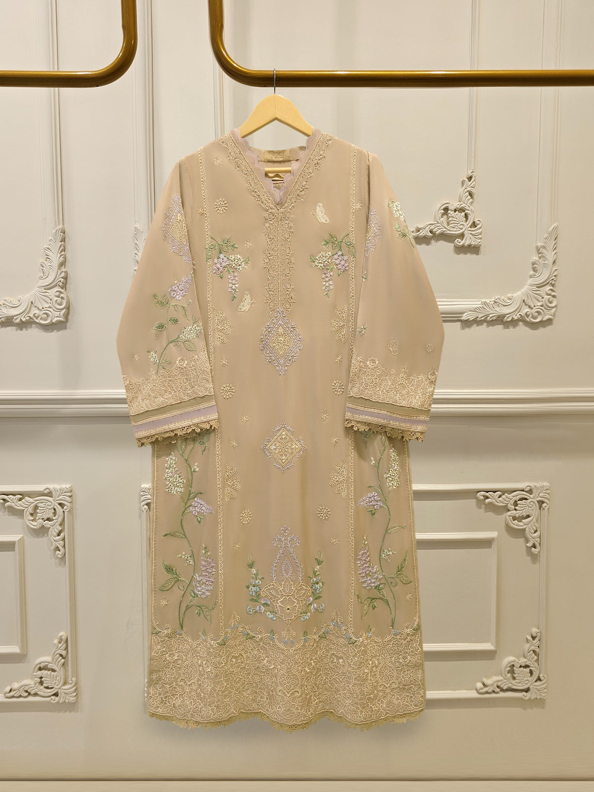2 Piece - Embroidered Khadi Silk Suit WS00400