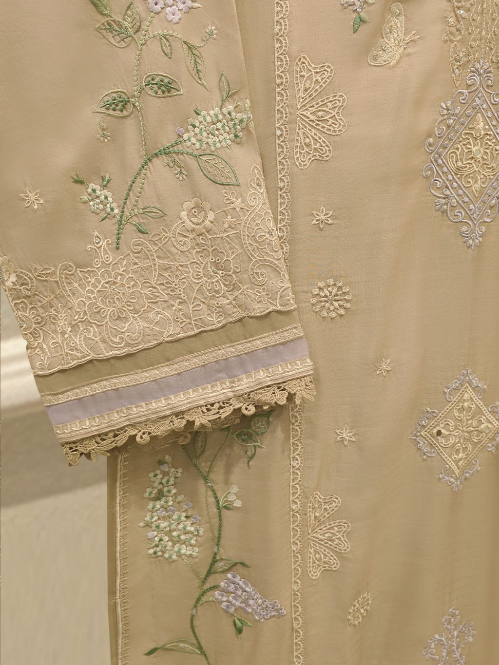 2 Piece - Embroidered Khadi Silk Suit WS00400