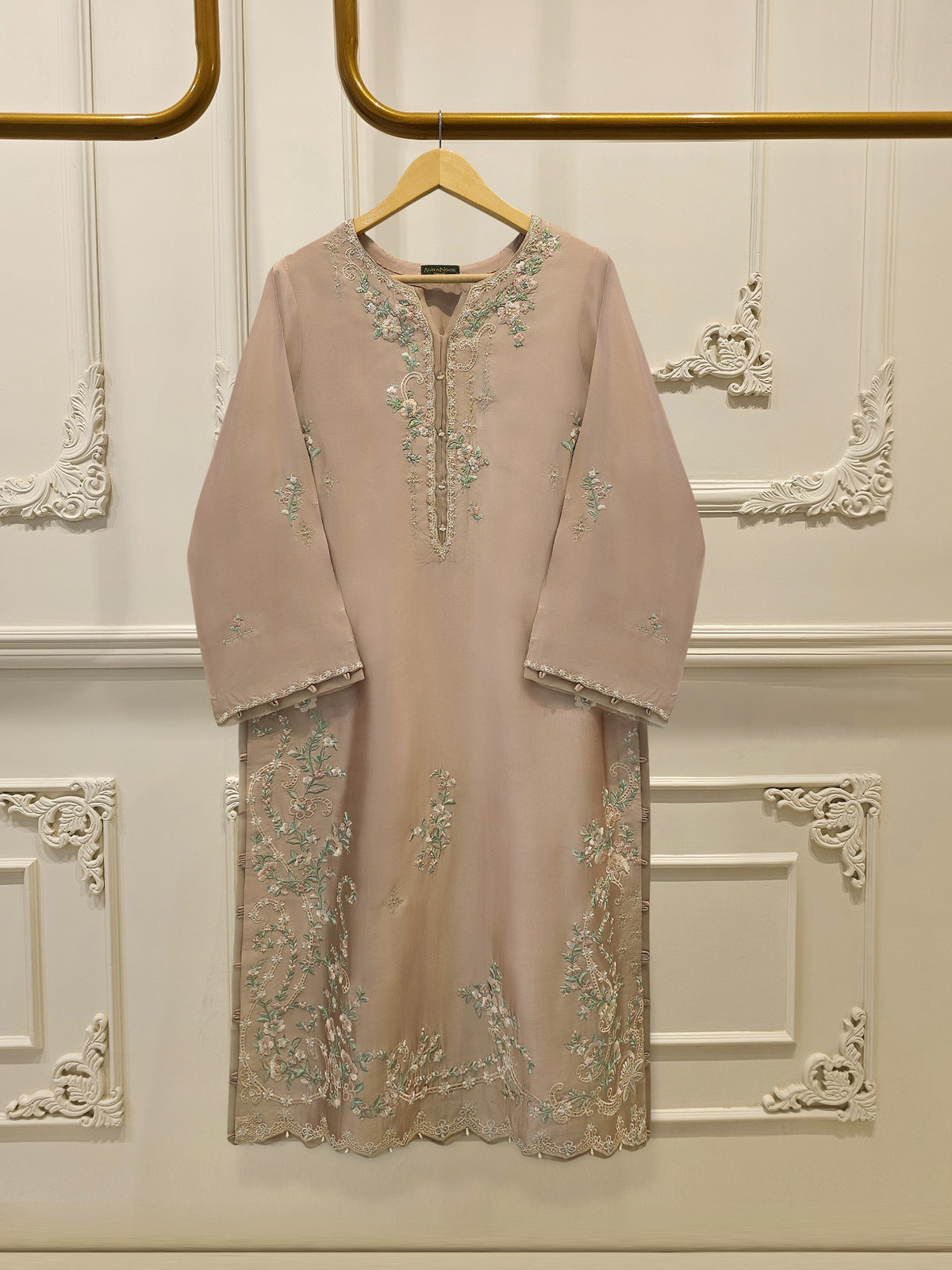 Pure Sheesha Silk Embroidered Shirt S114831 Main image