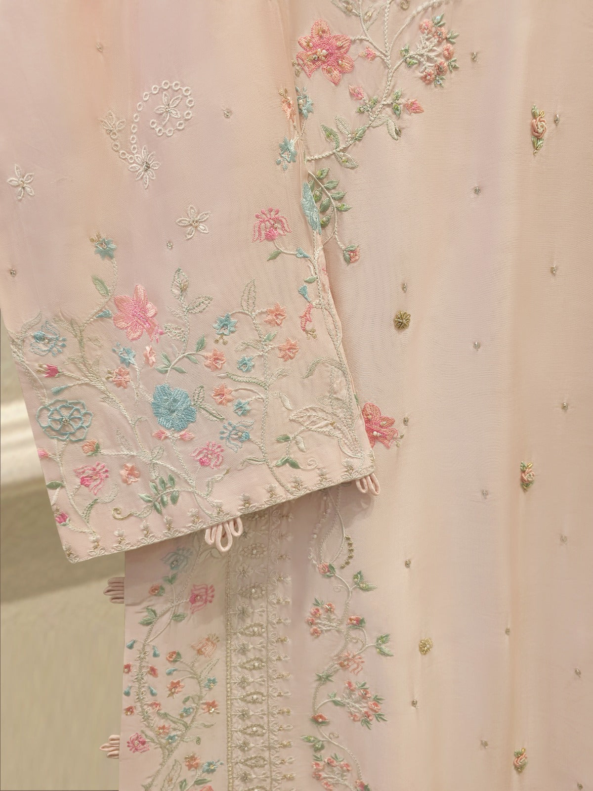 2 Piece- Pure Sheesha Silk Embroidered Suit S115316