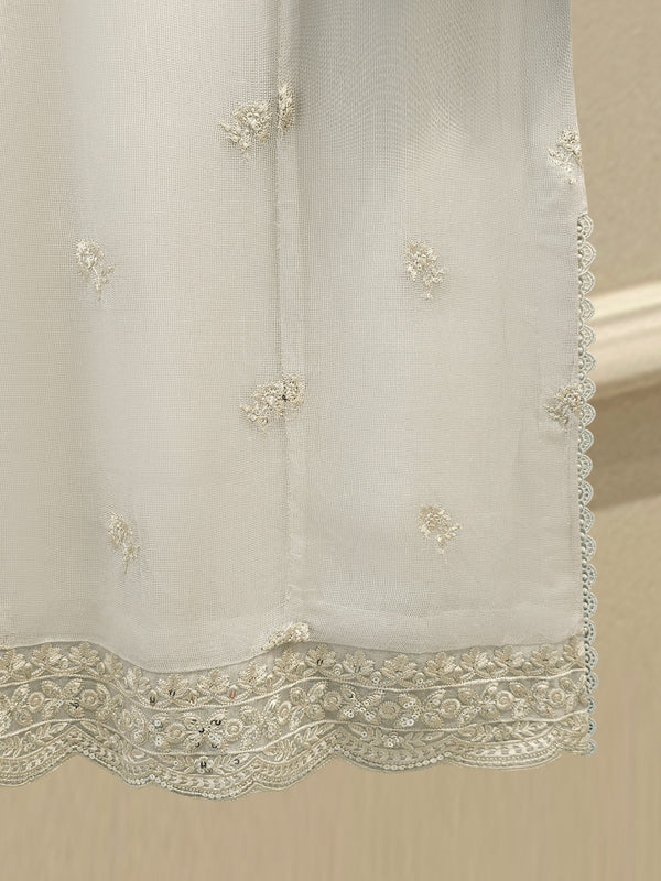 2 Piece - Pure Embroidered Cotton Net Suit S115105