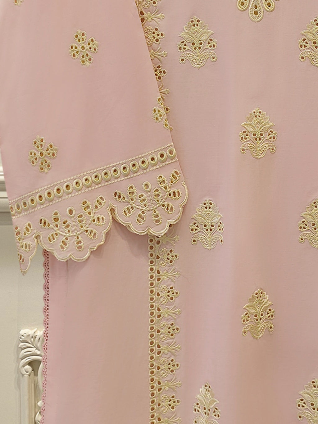 2 Piece - Embroidered Cambric Suit S115058