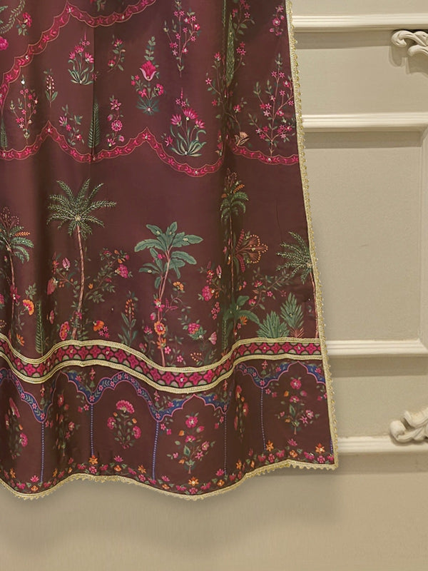 Pure Raw Silk Embroidered Shirt S114996