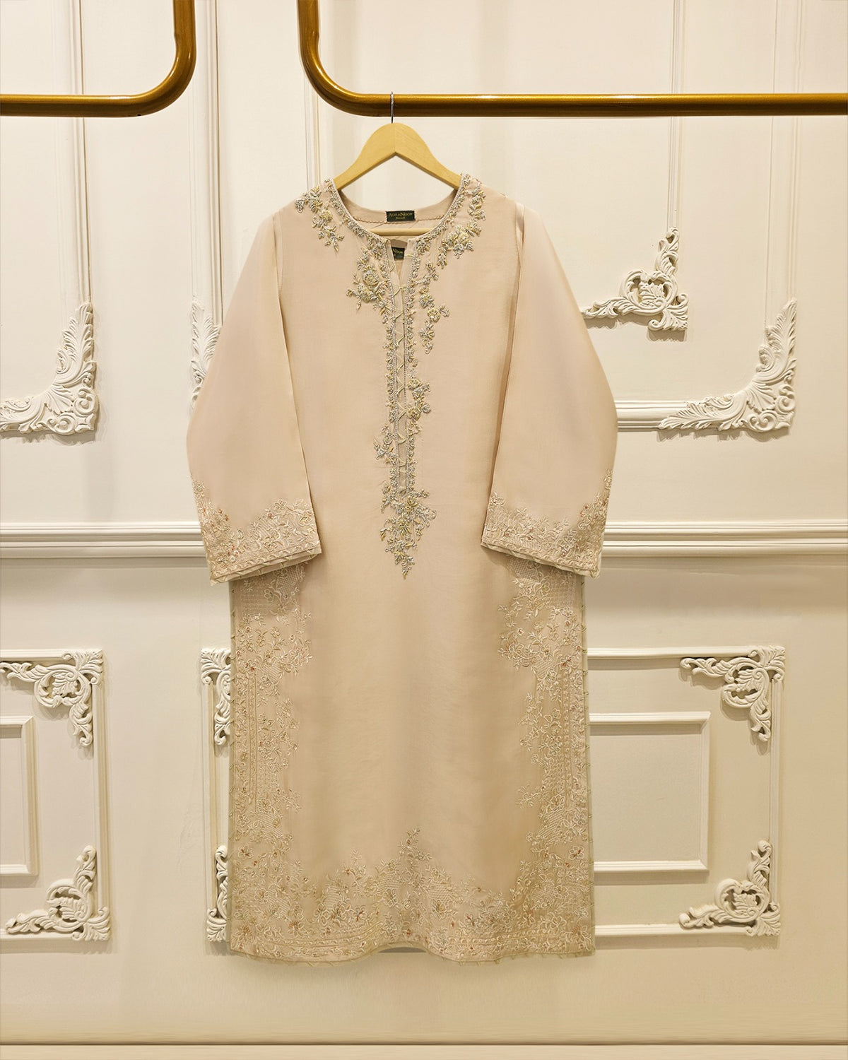2 Piece- Pure Sheesha Silk Embroidered Suit S115721 Main image