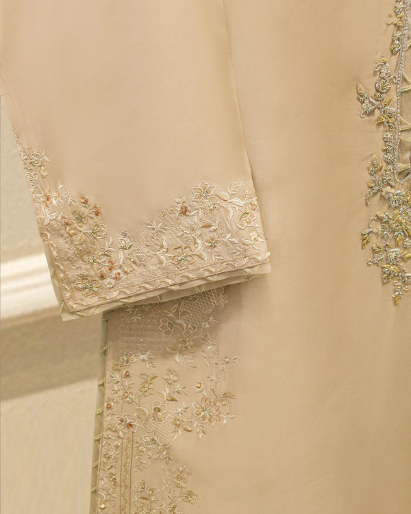 2 Piece- Pure Sheesha Silk Embroidered Suit S115721