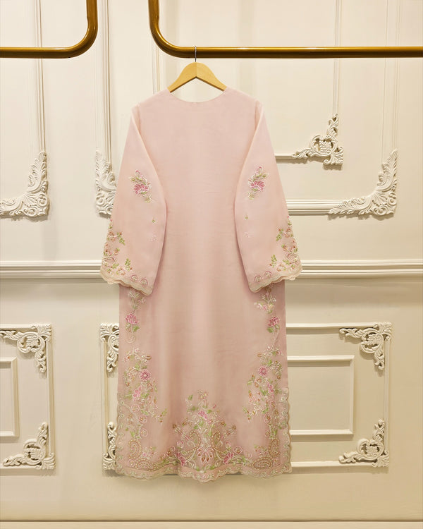 3 Piece - Pure Organza Embroidered Suit S115710