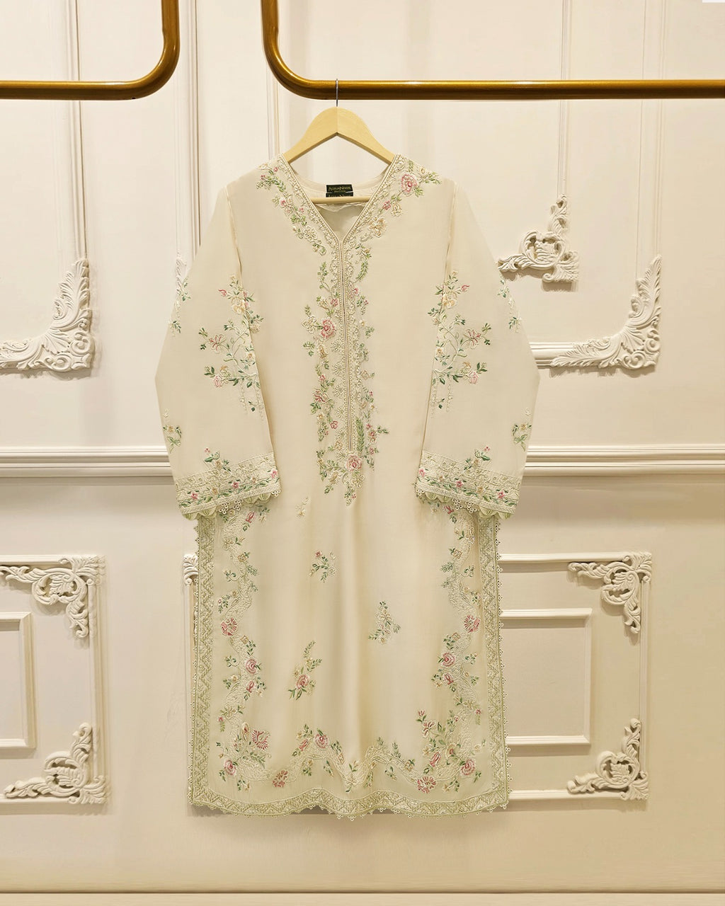 2 Piece- Pure Sheesha Silk Embroidered Suit S115714