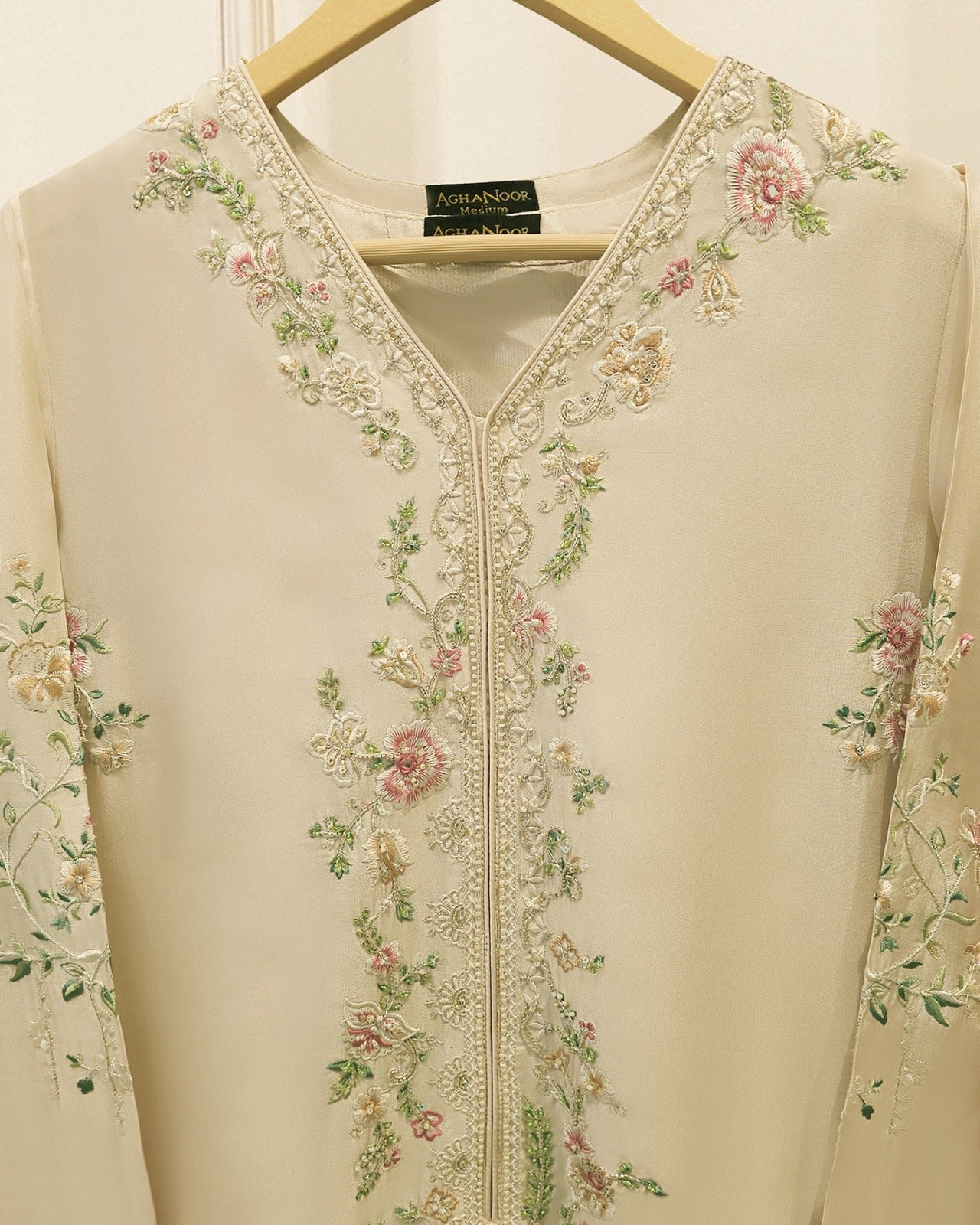 2 Piece- Pure Sheesha Silk Embroidered Suit S115714 Secondary image
