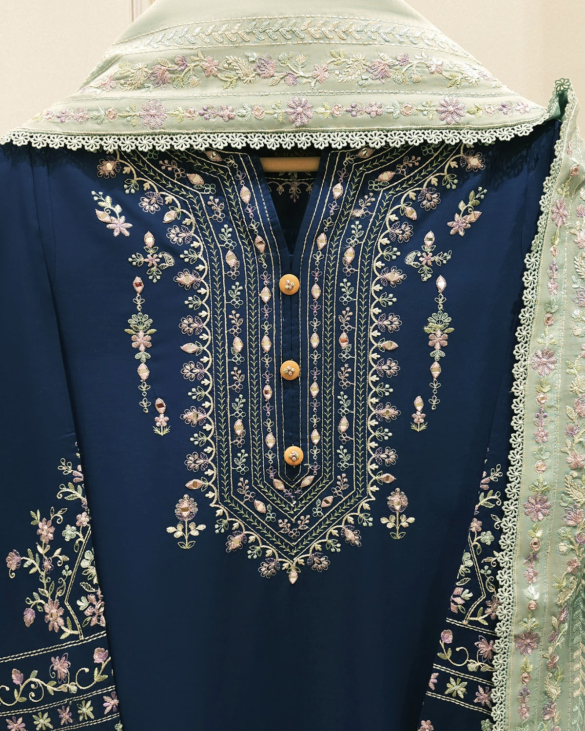 2 Piece - Embroidered Cambric Suit S115648