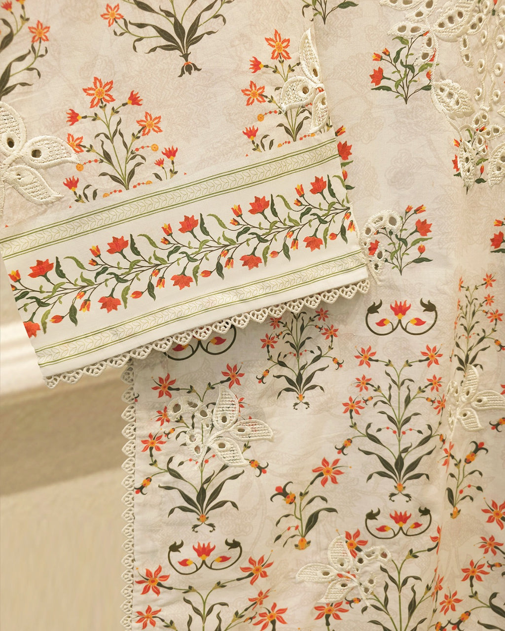 2 Piece - Embroidered Cambric Suit S115698