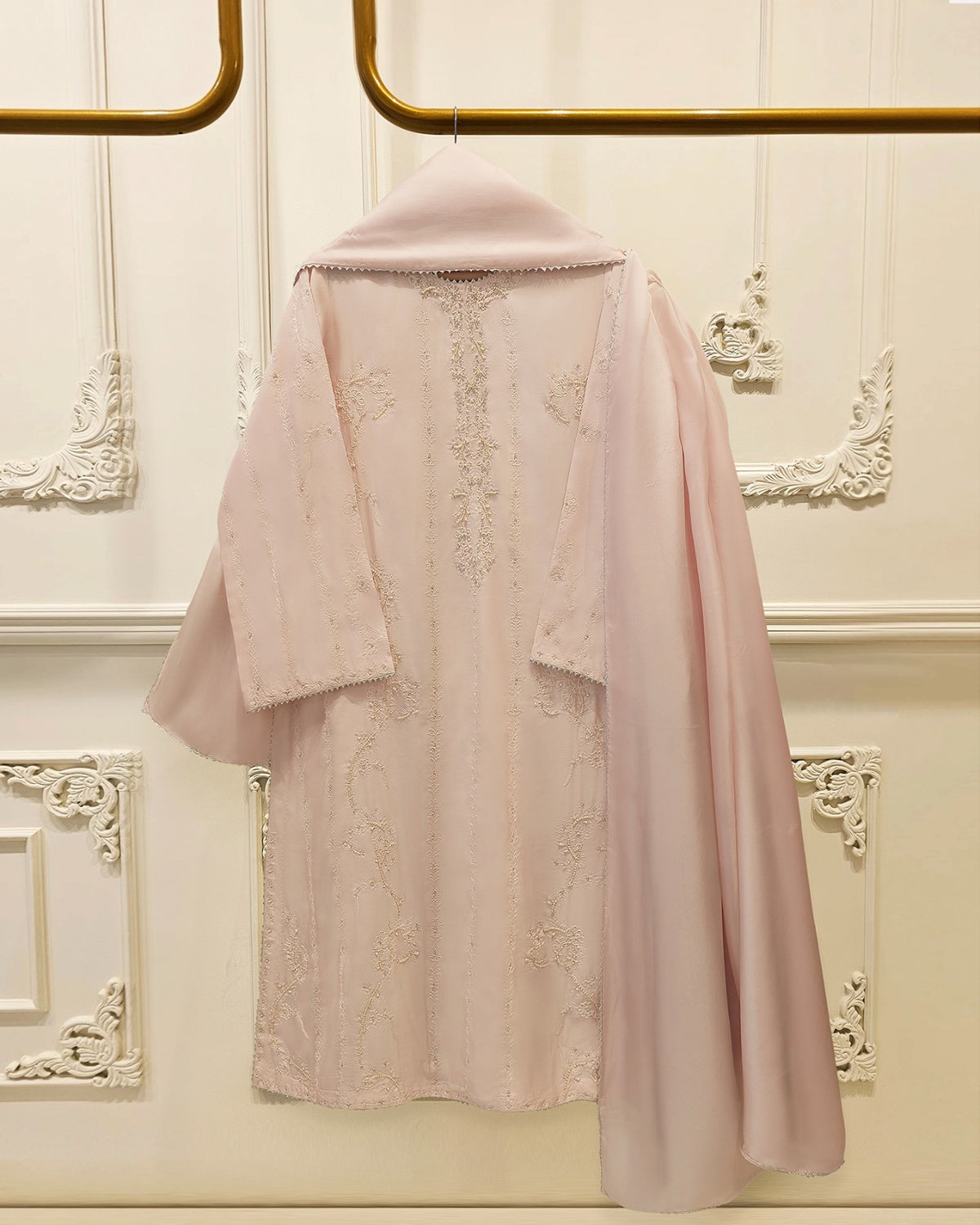 3 Piece - Pure Khaddi Silk Embroidered  Suit S115751 Main image
