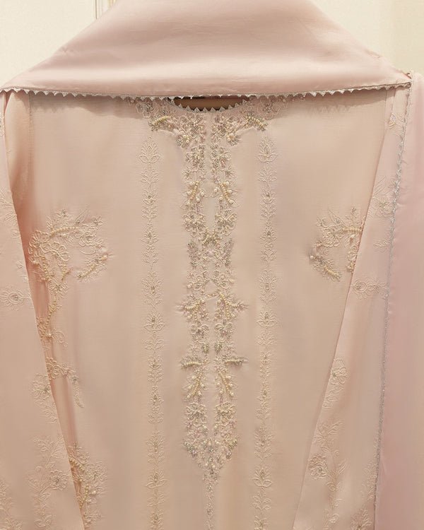 3 Piece - Pure Khaddi Silk Embroidered  Suit S115751