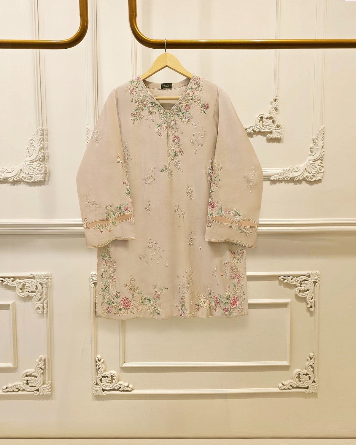 2 Piece- Pure Sheesha Silk Embroidered Suit S115731 Main image