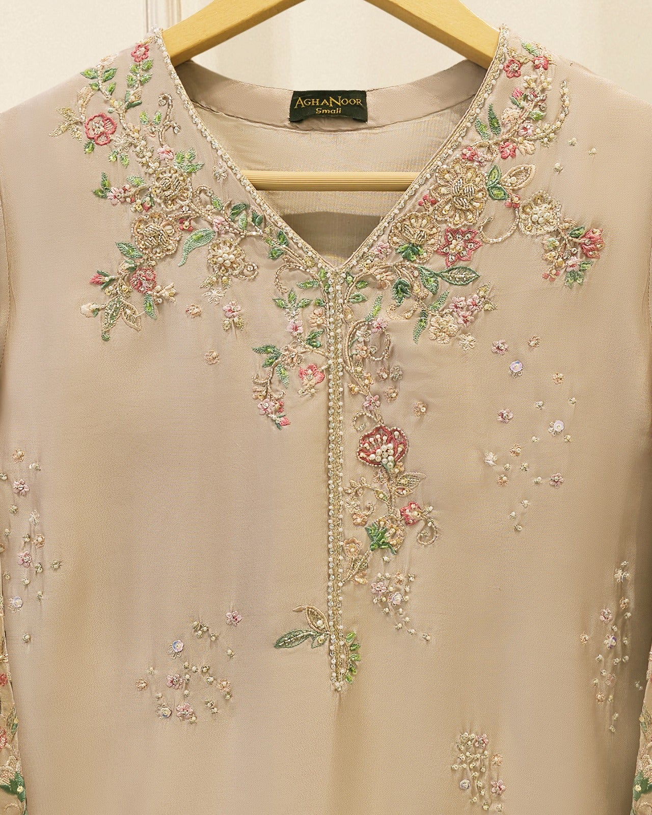 2 Piece- Pure Sheesha Silk Embroidered Suit S115731 Secondary image