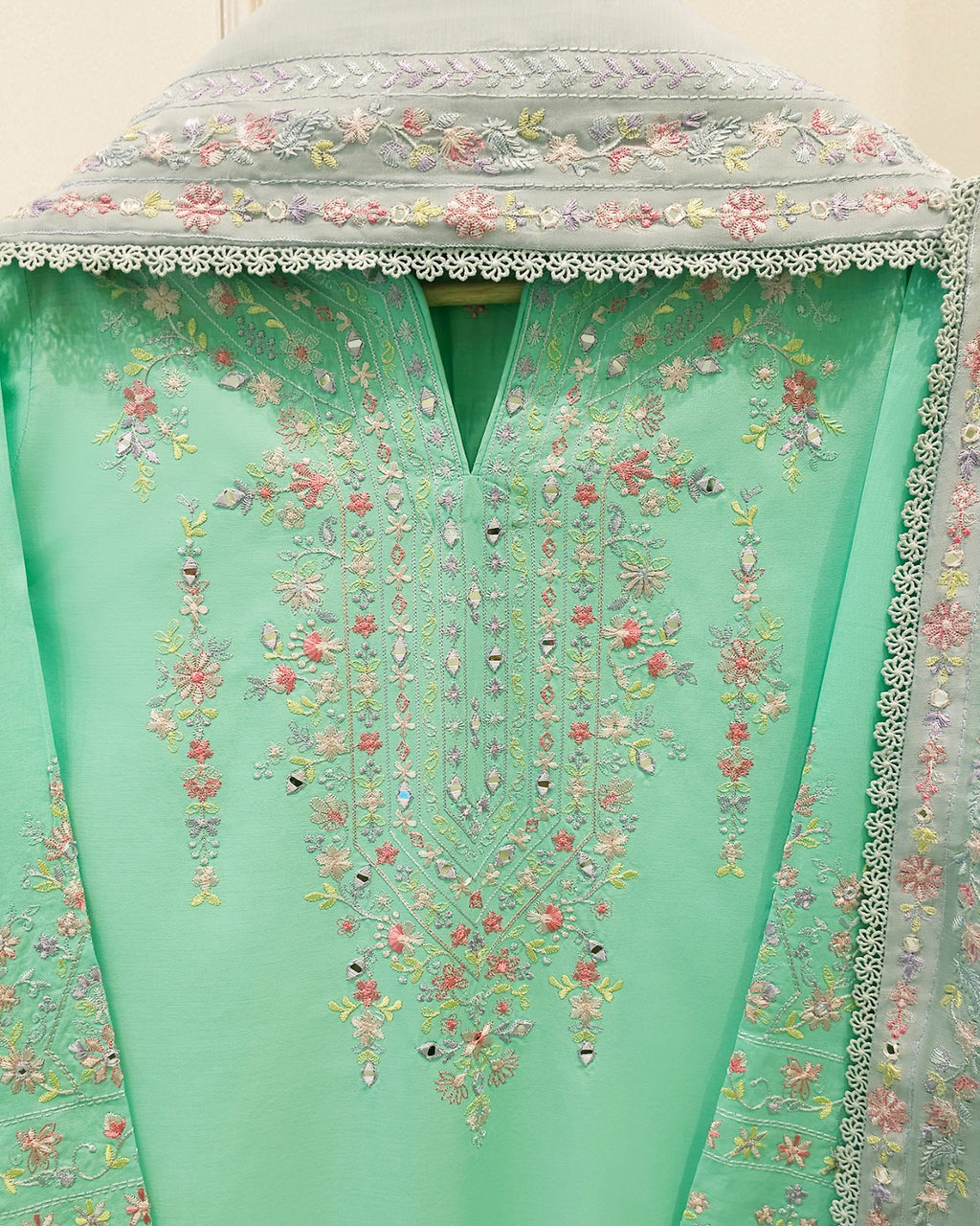 2 Piece - Embroidered Cambric Suit S115728