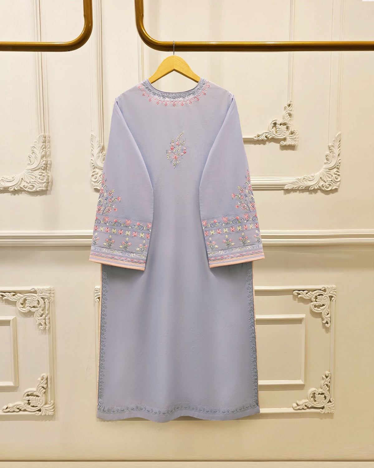 2 Piece - Embroidered Cambric Suit S115727