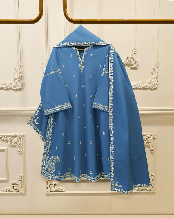 3 Piece - Embroidered Khaddar Suit S115736