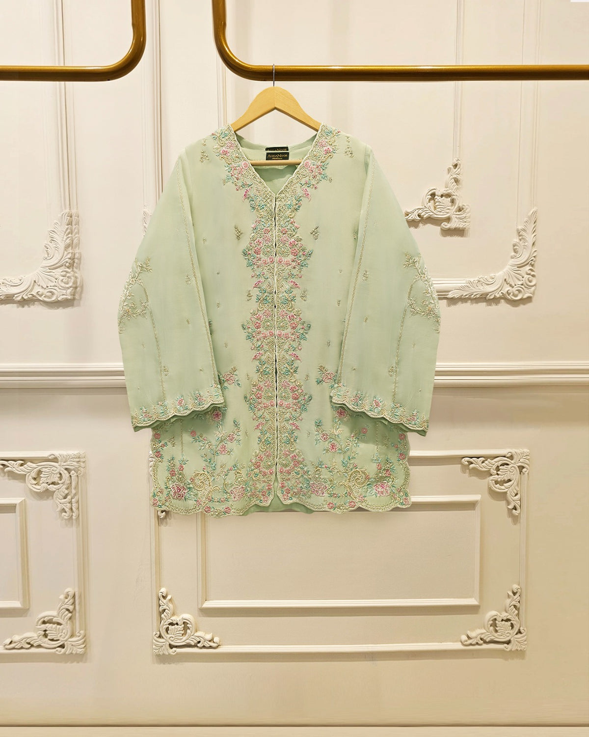 2 Piece- Pure Sheesha Silk Embroidered Suit S115715