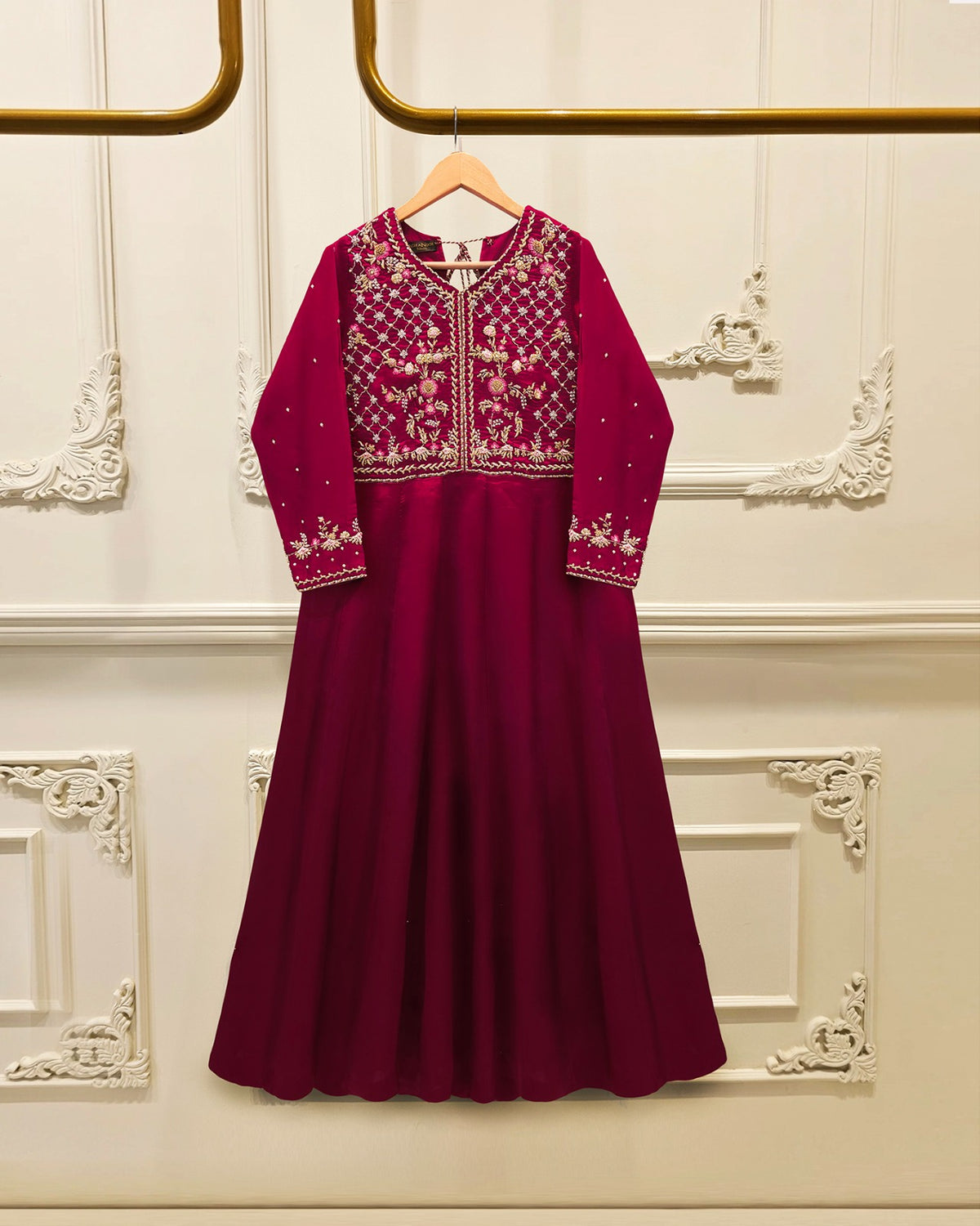 2 Piece- Pure Sheesha Silk Embroidered Suit S115738 Main image