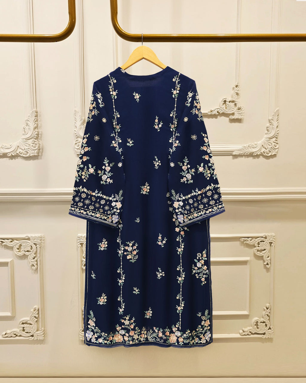 3 Piece - Pure Embroidered Chiffon Suit S115741