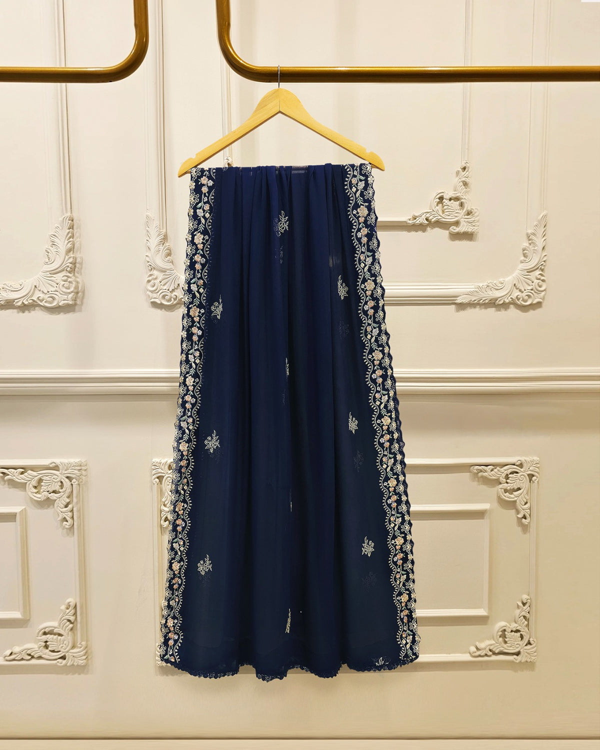 3 Piece - Pure Embroidered Chiffon Suit S115741