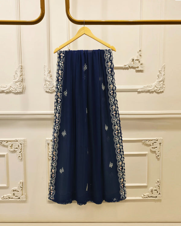 3 Piece - Pure Embroidered Chiffon Suit S115741