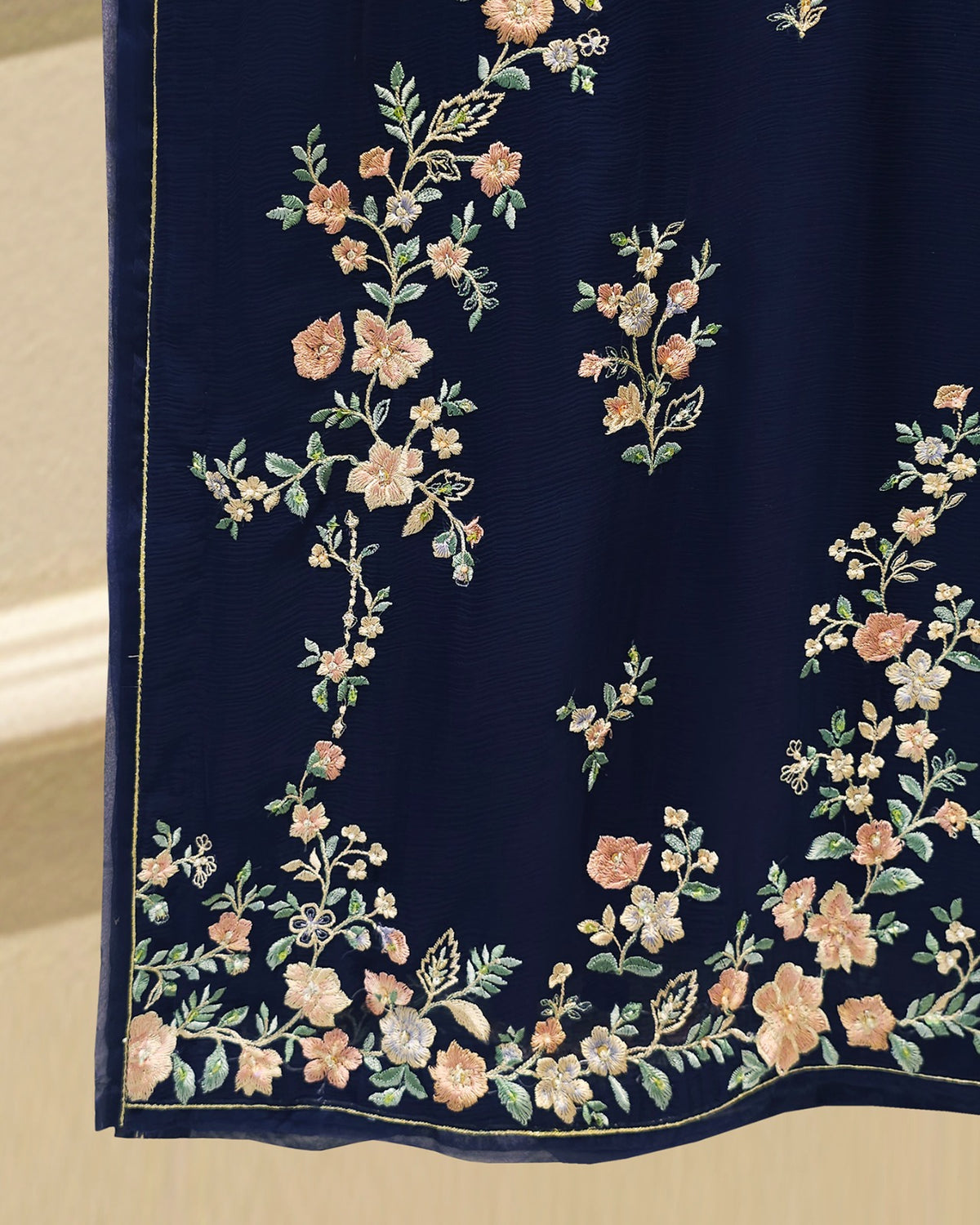3 Piece - Pure Embroidered Chiffon Suit S115741