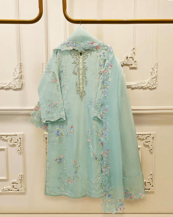 3 Piece - Pure Khaddi Silk Embroidered  Suit S115754