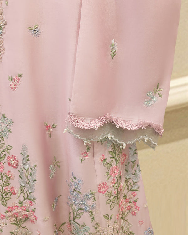 2 Piece- Pure Sheesha Silk Embroidered Suit S115759