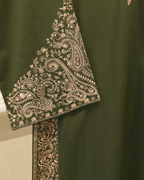 3 Piece - Embroidered Khaddar Suit S115744